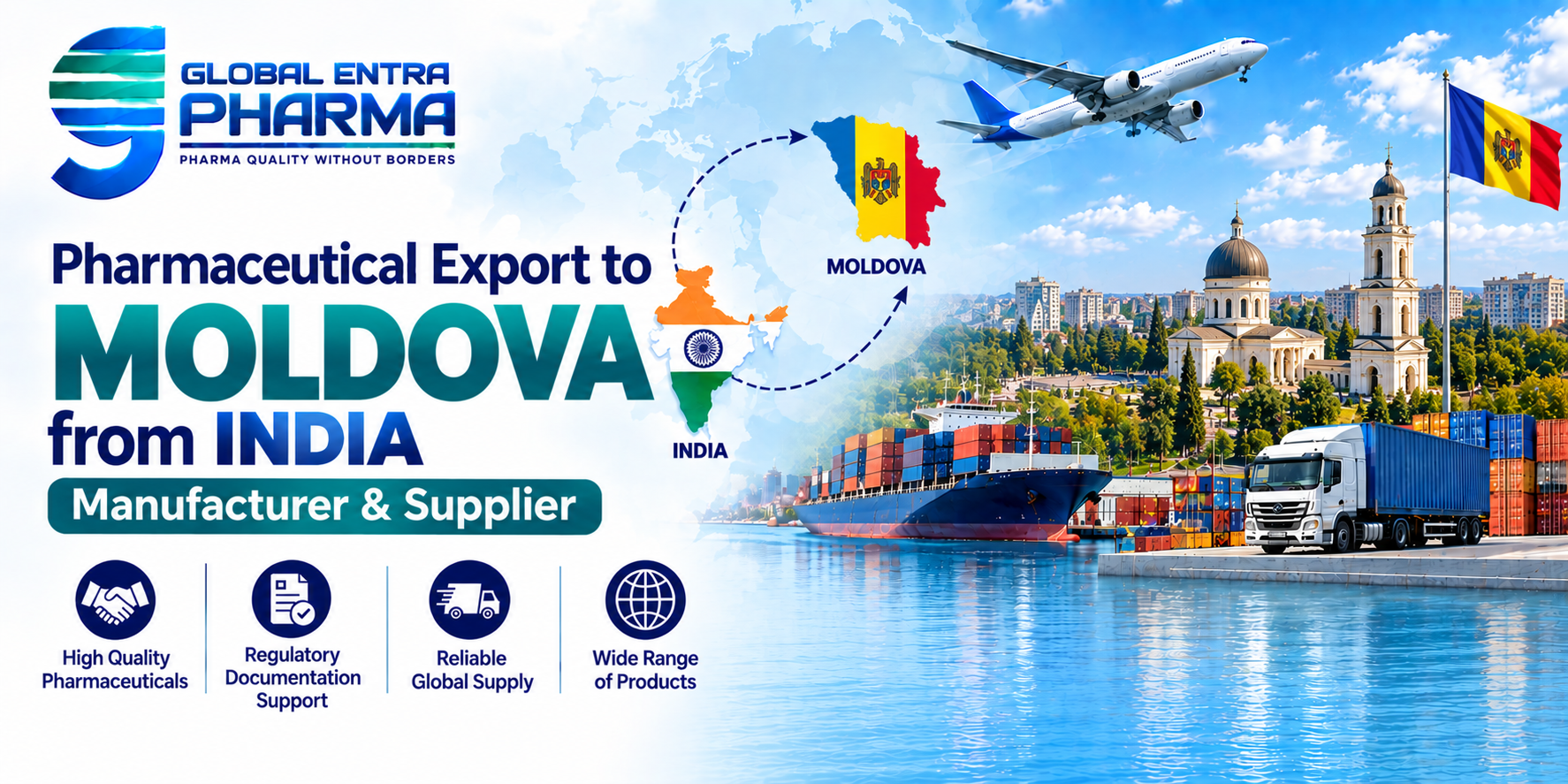 Pharmaceutical Export to Moldova from India – Manufacturer & Supplier